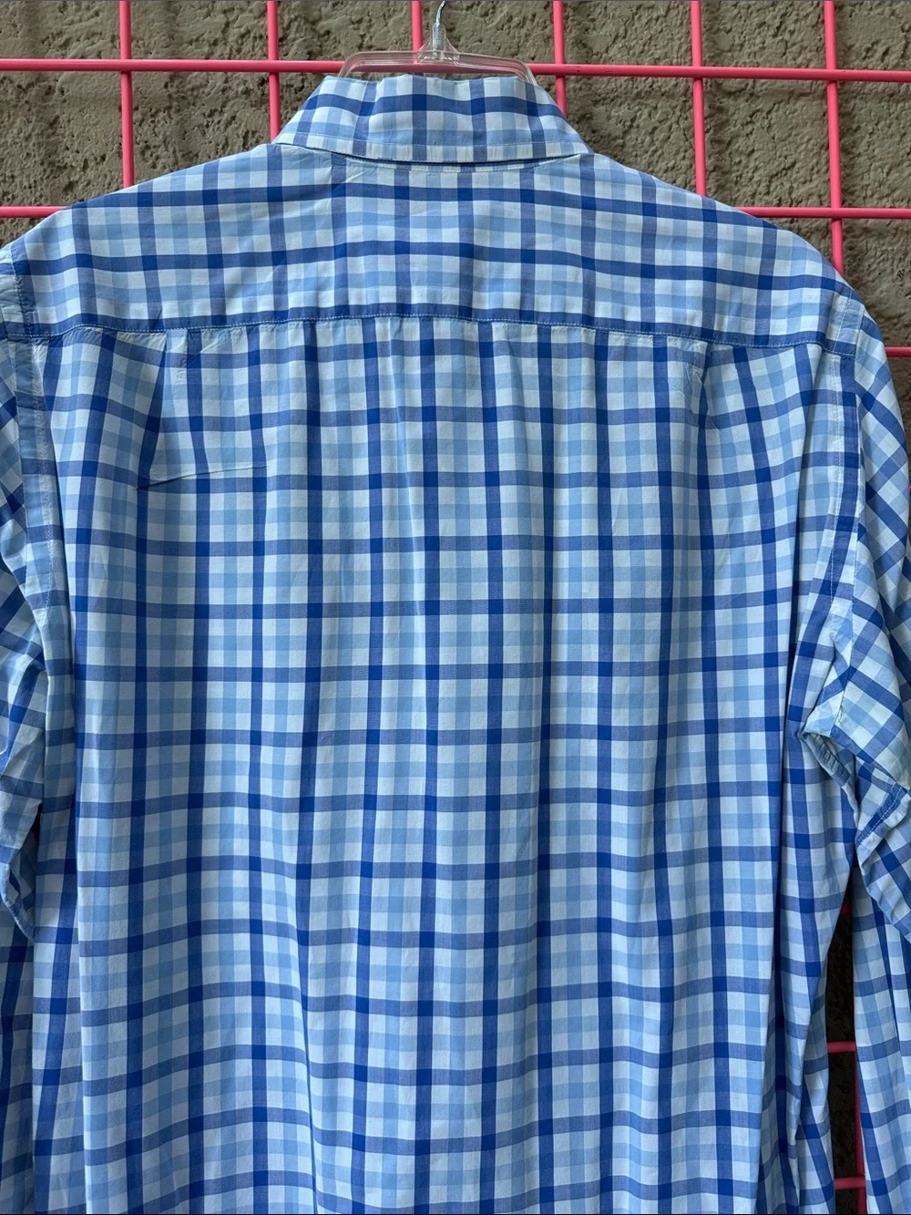J. Crew Blue and White Plaid Button-Down Shirt